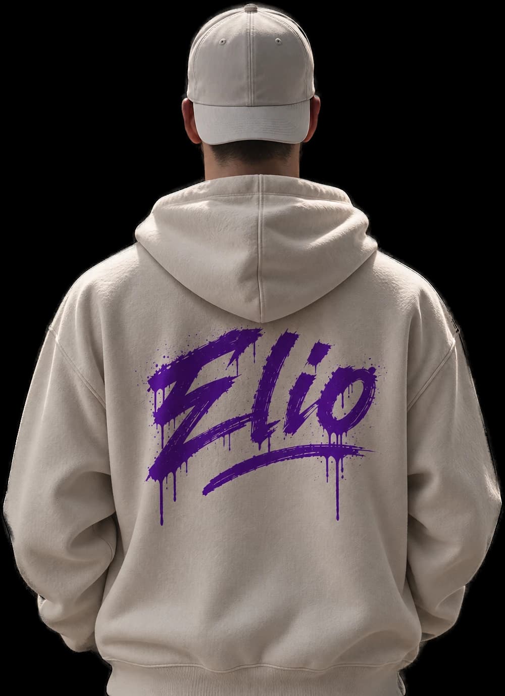 Elio Valentino, von hinten, im Rauch