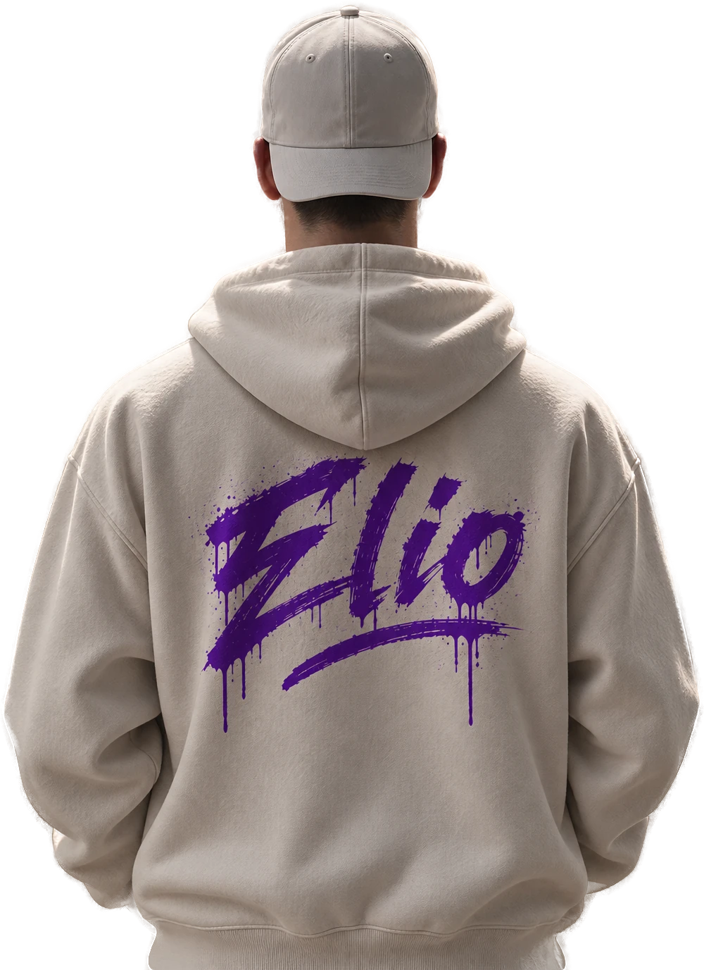 Elio Valentino, von hinten, im Rauch